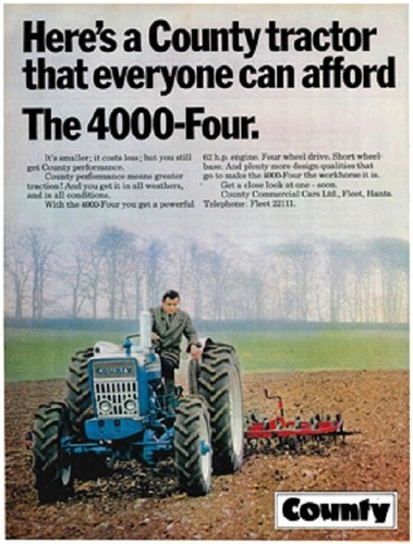 Vintage county tractor - a3,