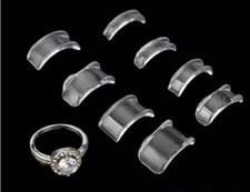 Invisible Ring Size Reducer Resizer Adjuster Clip Guard Silicone 8 Piece Set UK