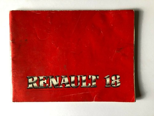 Renault owners handbook - renault, 18