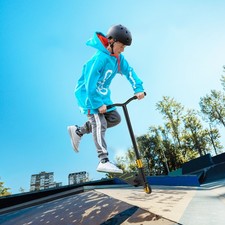 Kids Stunt Scooter Pro Trick Scooter w/2 PU Wheels 10 Years and Up-Black