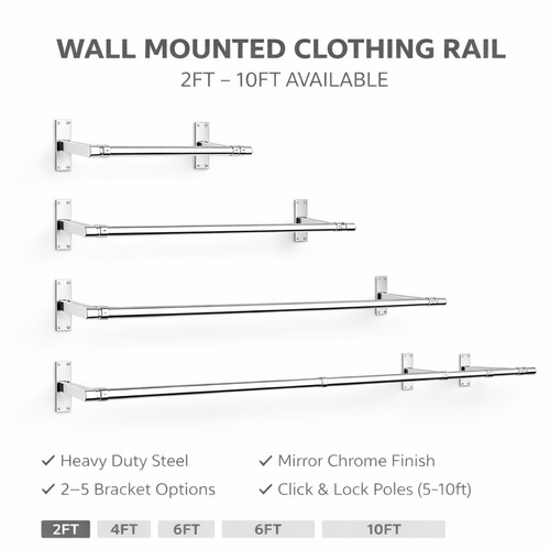 32mm wall mounted - 32mm, rail