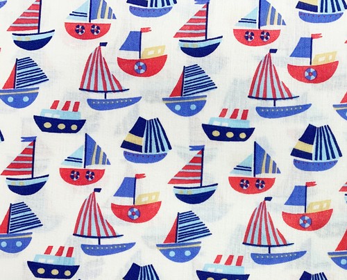 Polycotton fabric nautical - -,