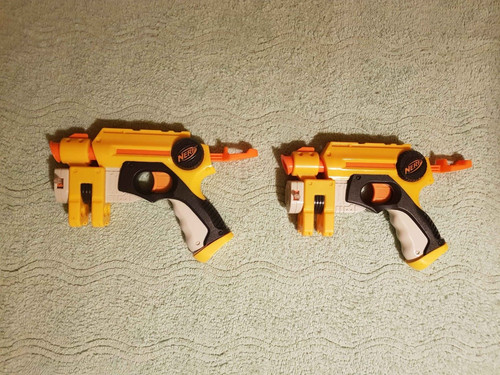 Nerf night finder dart firing - night,
