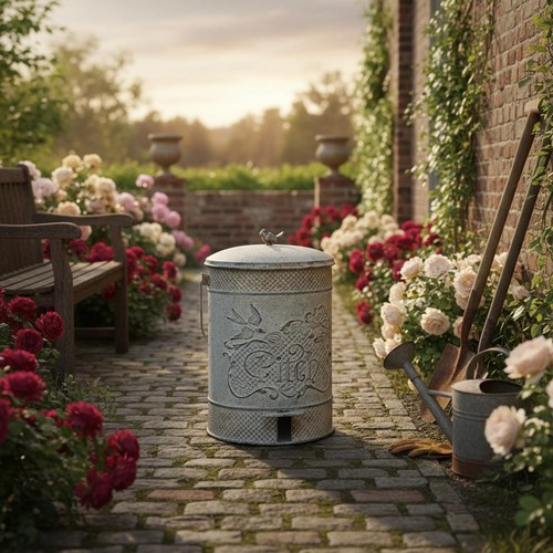 Cast iron trash - cast, can