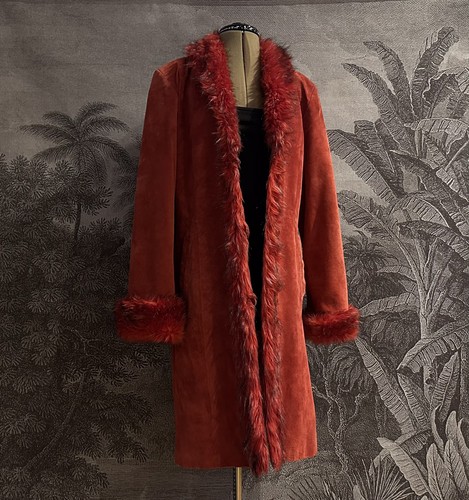 Rare vintage long - red, real