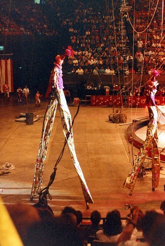 Circus performers stilt - performers,
