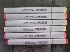 Set of 6 Copic Sketch Markers various colours - see image