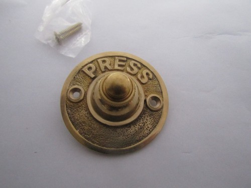 Solid brass rustic door bell - door,