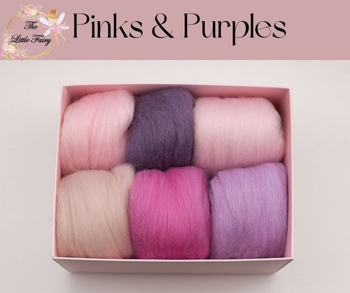 Pinks purples merino felting - &,