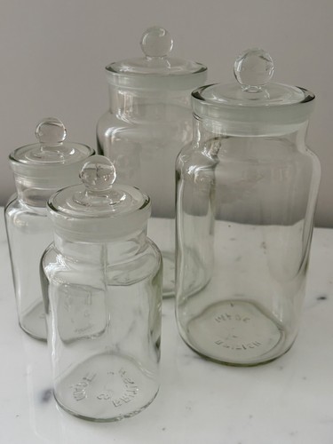 Vintage glass apothecary - glass,