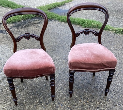 Pair antique balloon back - 2,
