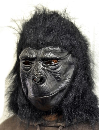 Gorilla full head latex mask - gorilla,