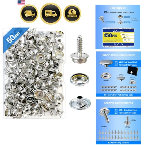 Canvas snap kit stainless - canvas,