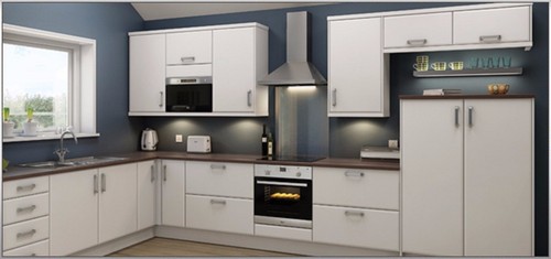 Matt white kitchen unit - fp+p,