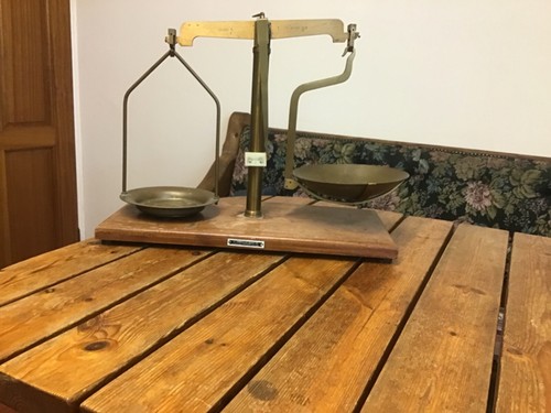 Brass beam balance scales - brass,