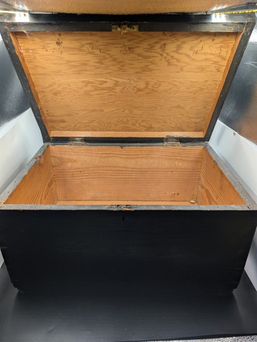 Vintage black painted pine - vintage,