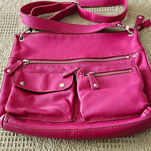 Fossil pink pebbled leather - pink,