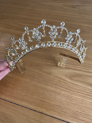 Bridal tiara gold - tiara,
