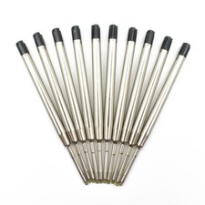 10pcs/set Black Ballpoint Pen Refill 9.8cm Medium Standard For Parker Style Ink
