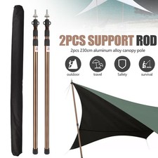 2x Tent Tarp Poles Universal