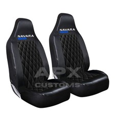 FITS NISSAN NAVARA NP300 LEATHER SEAT COVERS x 2 ALL YEARS WATERPROOF HEAVY DUTY