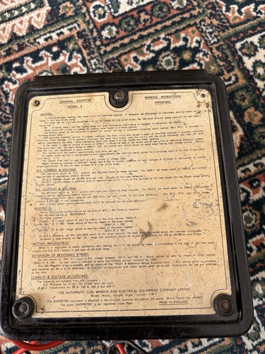 Vintage universal avometer - vintage,