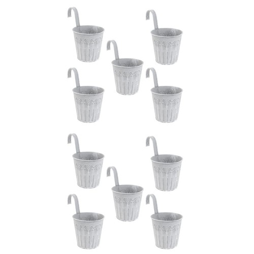 10pcs rustic white iron flower - 10pcs,