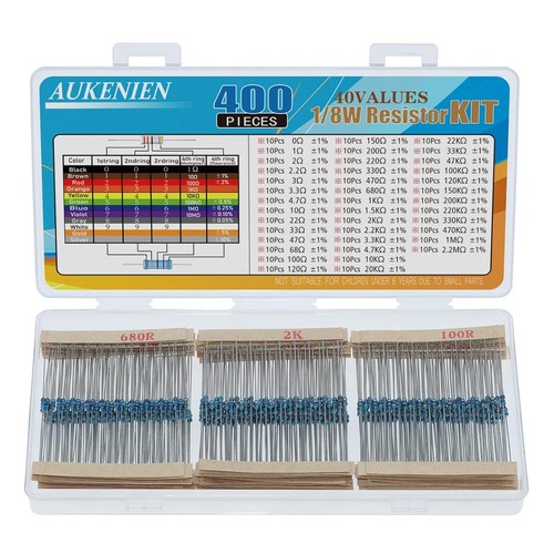 Resistors assortment kit - 1/8w,