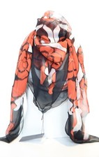 ALEXANDER McQUEEN EXPLODING FLOWERS CHIFFON SILK SCARF PERFECT GIFT BNWT 