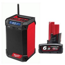 MILWAUKEE M12 DAB RADIO - M12RCDAB+0 M12 RADIO - M12 RCDAB+ With 6.0Ah Battery