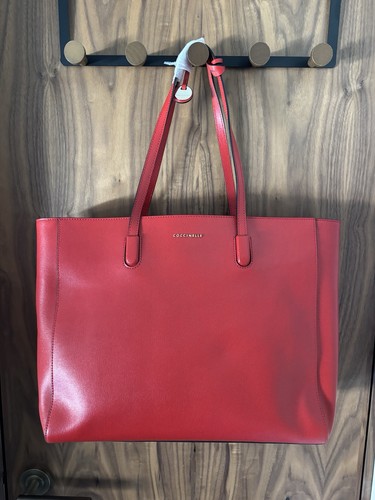 Coccinelle italian leather red - italian,