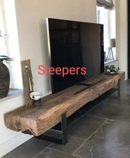 Bespoke Handmade TV stand Reclaimed Railway Sleepers