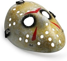 Deluxe Jason Hockey Mask Halloween Friday 13th Adult Fancy Dress Horror Costume