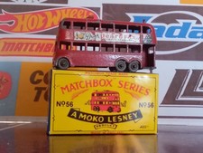 Matchbox Lesney #13 London Trolley Bus "Peardrax" w/Reproduction Box Grey Wheels