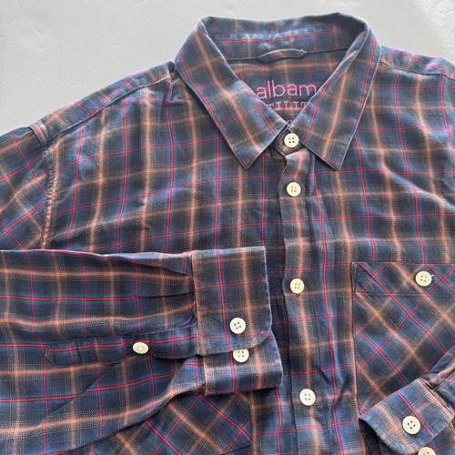 Albam shirt mens blue plaid - shirt,