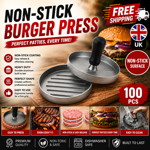 Burger press round stainless - burger,