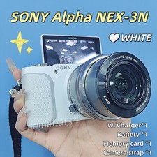 SONY Alpha NEX-3N 16.1MP Mirrorless Digital Camera w/ 16-50mm Lens White 90%New