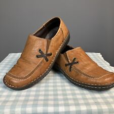 Loretta Tan Brown Slip-On Leather Orthopaedic Comfort Shoes UK 5 EU 38 Rustic