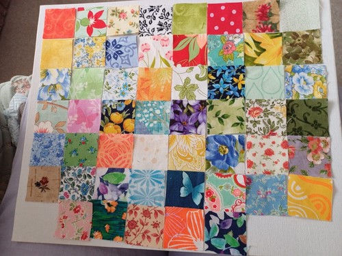 5cm squares fabric - 50, x