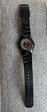 Animal Watch Men's Diver 100m Lume Black/Orange Retro Untested; Needs Battery