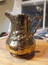 Wade Royal Victoria Pottery Copper Lustre Ware Pitcher Jug Deer motif.