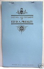 Elvis Presley Last Will And Testament Public Document