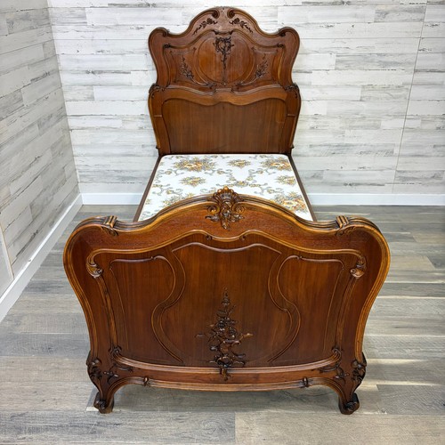 Antique french carved - carved, twin