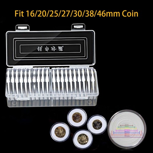 20pcs coin capsule clear case - 20pcs,