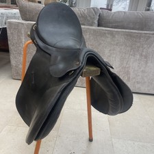 Bates Black 17” Saddle With