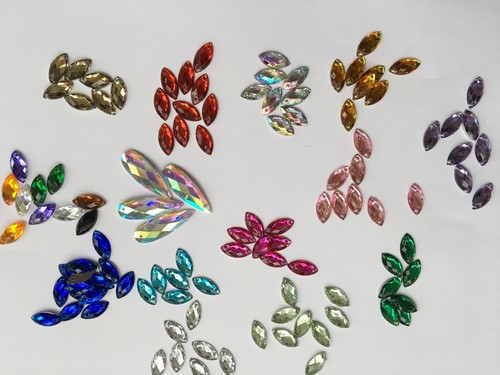 Faceted acrylic sew - faceted, on