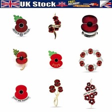 Poppie Pin 2025 Badge Red Poppies Pin Badge Remember Veteran Solider Brooch UK