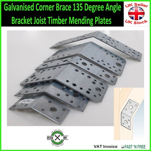 Galvanised corner brace 135 - brace,