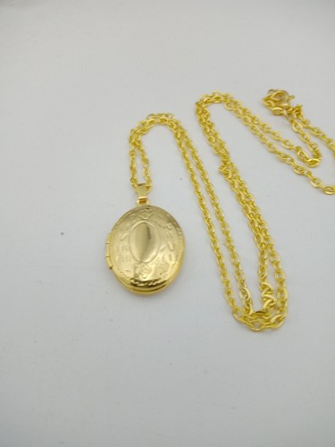 Oval locket necklace new - oval,