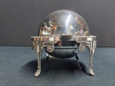 Beautiful vintage silver plated domed butter dish with swivel lid